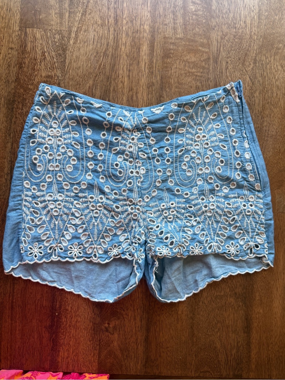 H&M Light Blue Embroidered Women's Shorts